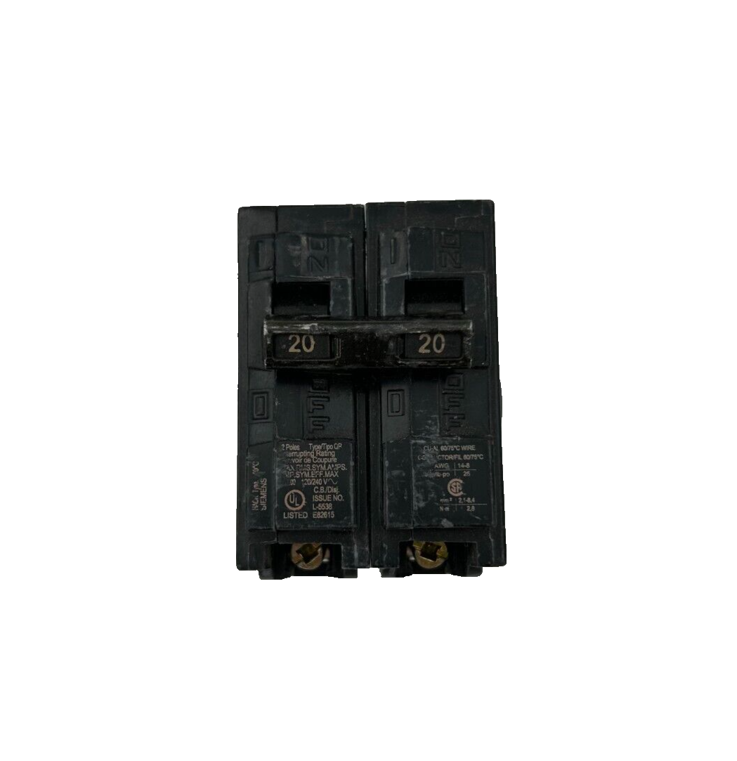 Siemens Q220 20-Amp 2-Pole Type QP Circuit Breaker – 120/240V, AC