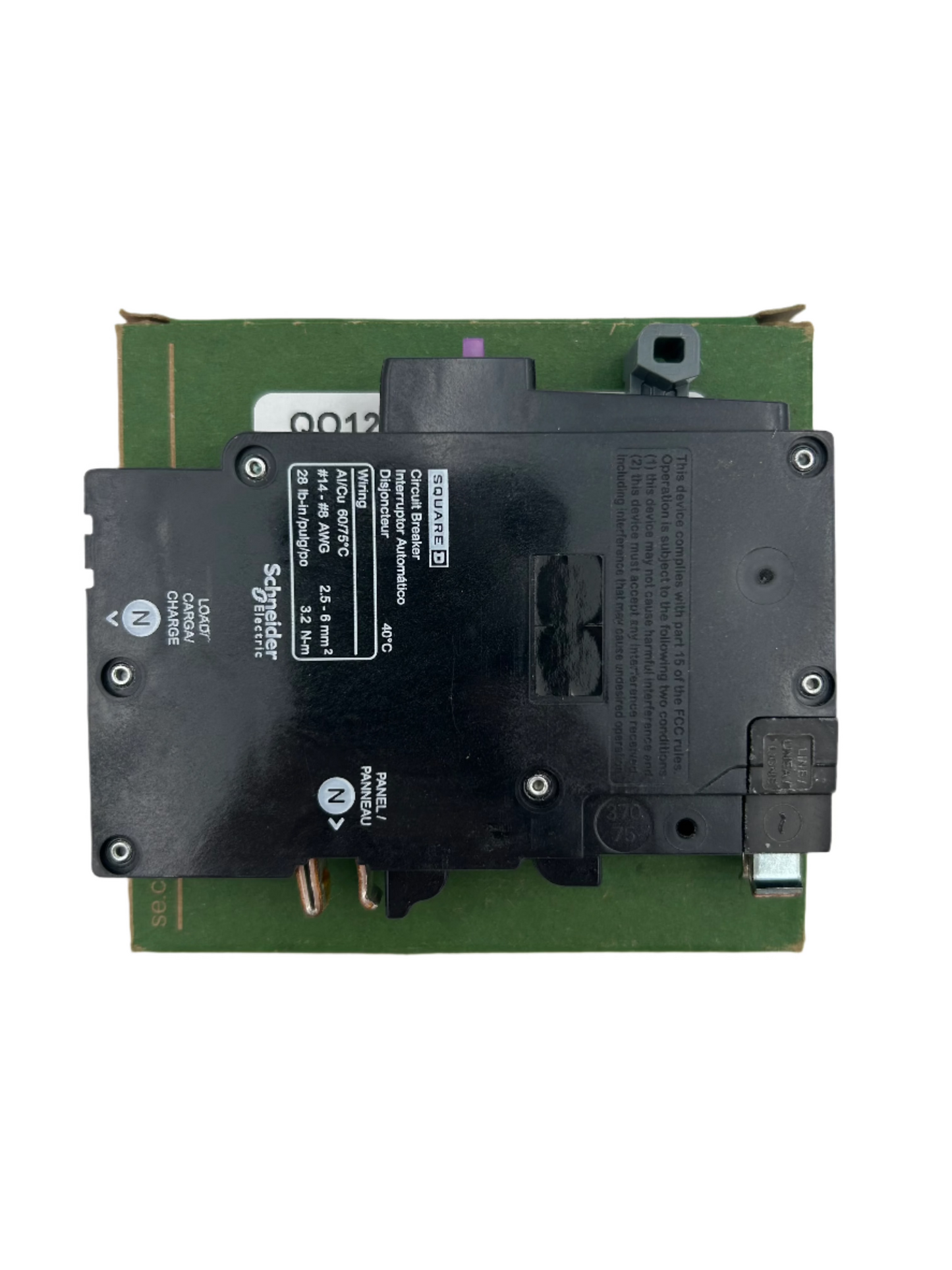 NEW - Square D QO QO120PAFGF 20A 1P 120V AFCI/GFCI Plug on Neutral Circuit Breaker