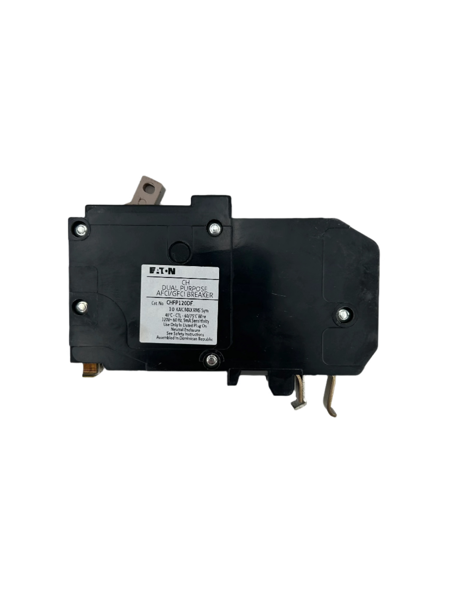 NEW - Eaton CH CHFP120DF 20A 1P 120V AFCI/GFCI Plug on Neutral Circuit Breaker