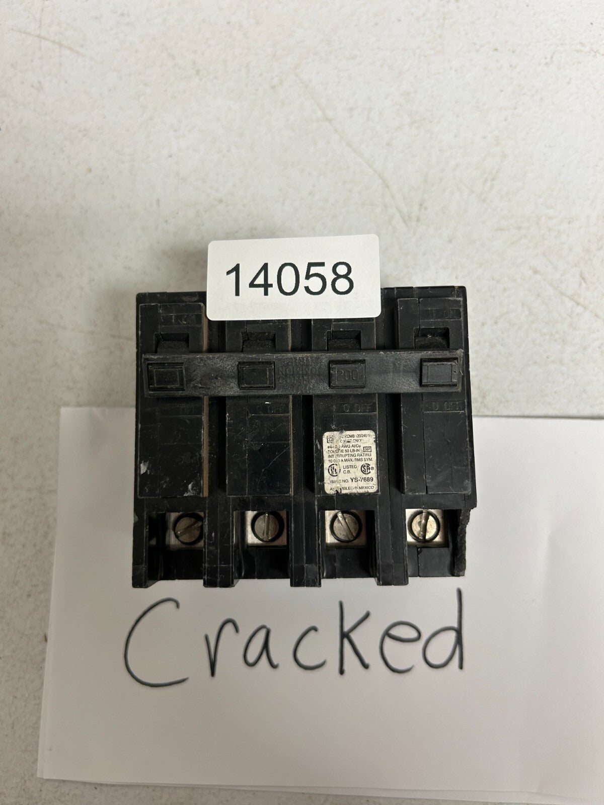 Square D HOM2200 Miniature Main Circuit Breaker 200AMPS 2Pole 120/240V ...