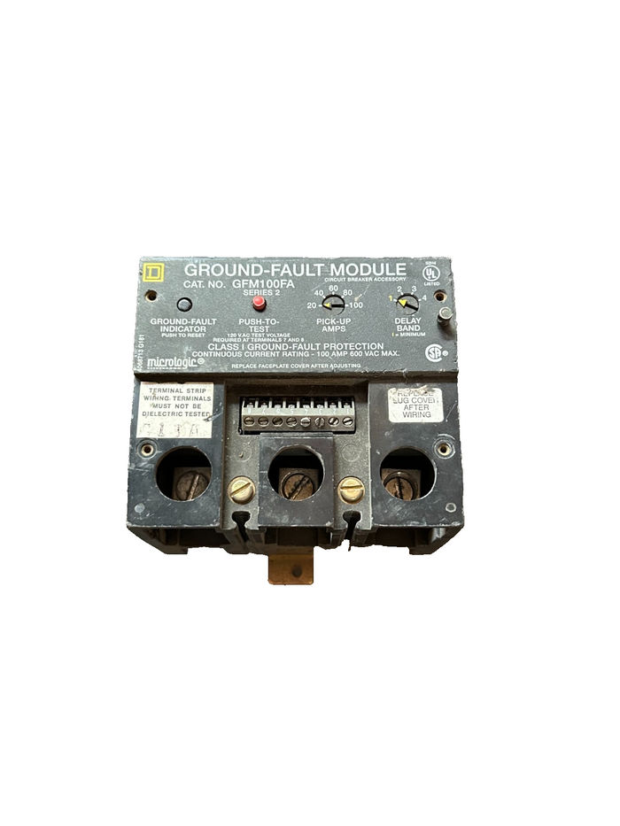Ground Module Bwe Square D GFM100FA Ground-Fault Module 100A 3-Pole 600VAC ...