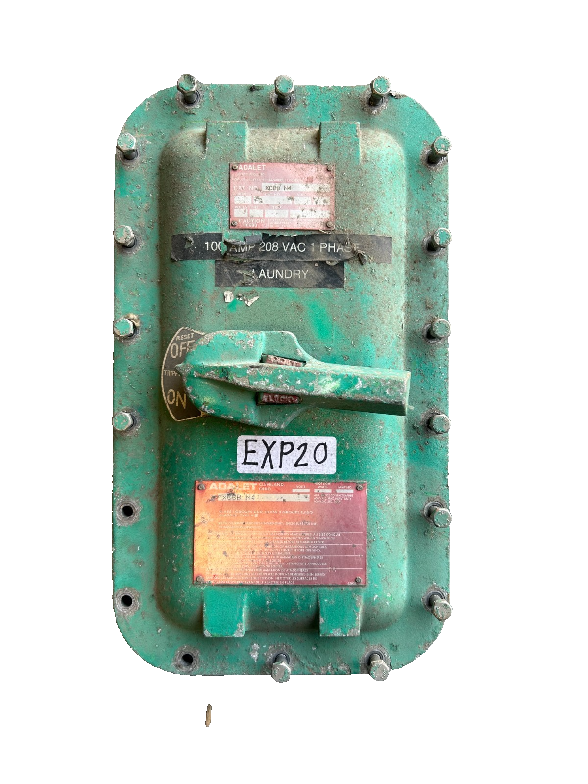 Adalet XCBB-N4 Explosion-Proof Circuit Breaker Enclosure - Cover Only ...