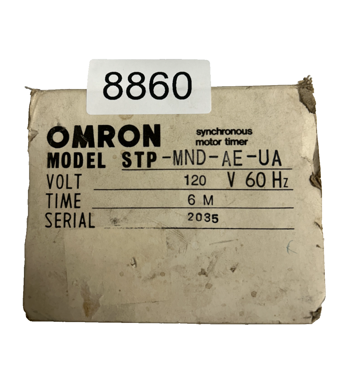 Synchronous Motor Timer Omron STPMNDAEUA Synchronous Motor Timer, 120V, 60Hz – RoboMachIndustrial