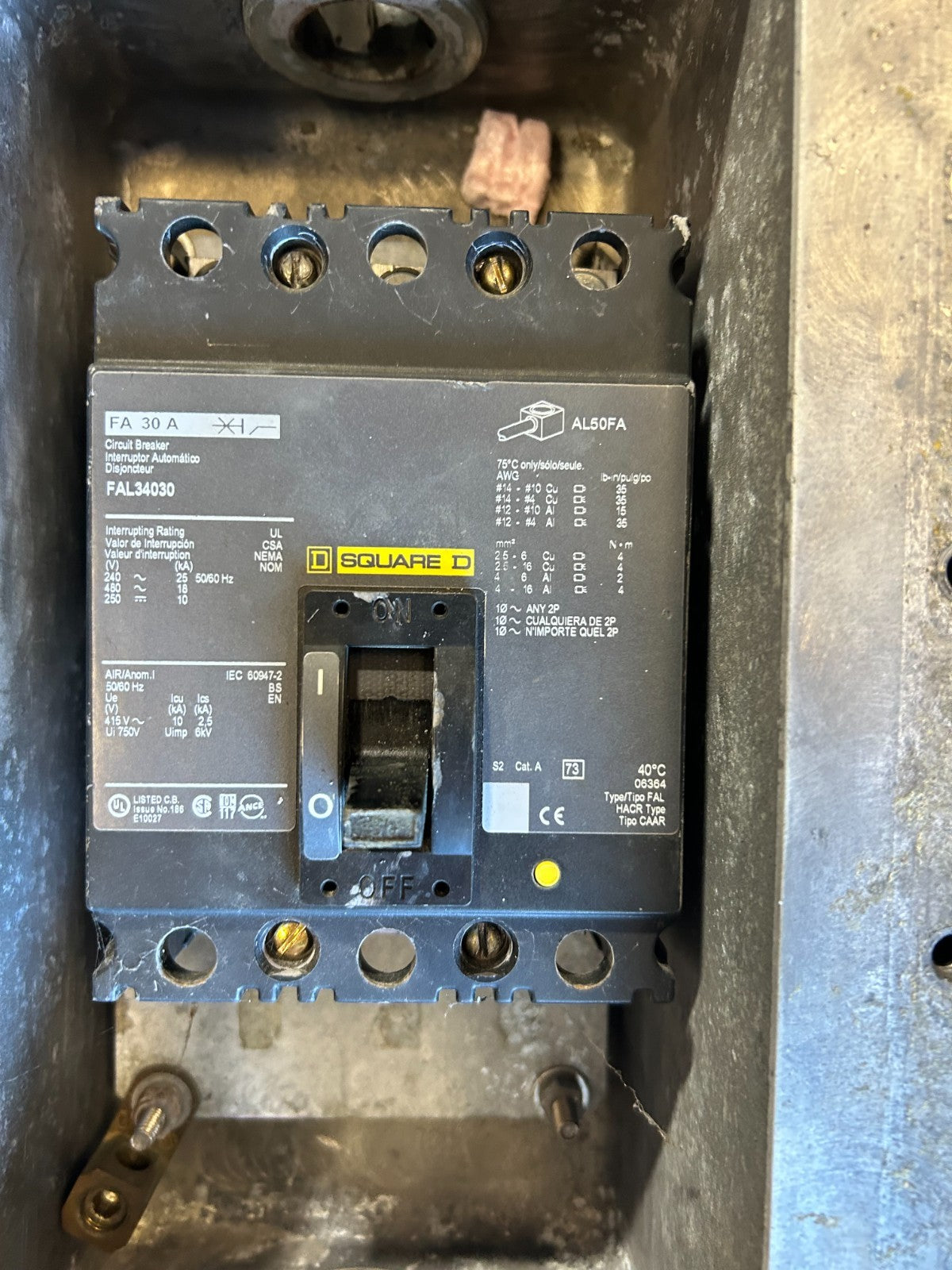 Xcba Adalet XCBB-N4 Explosion-Proof Circuit Breaker Enclosure 30A 3-Pole 48 ...