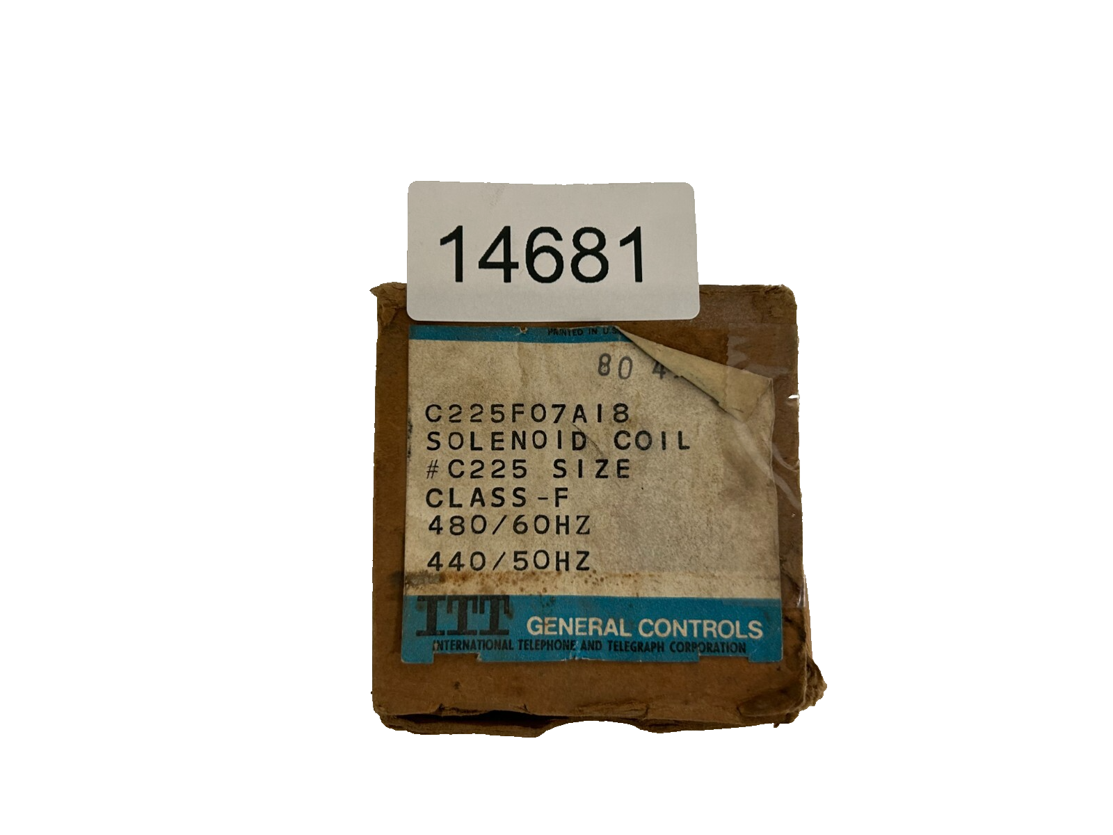 ITT General Controls C225F07A18 Solenoid Coil, 480V60HZ ...