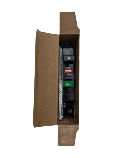 NEW - Square D QO QO120PAFGF 20A 1P 120V AFCI/GFCI Plug on Neutral Circuit Breaker